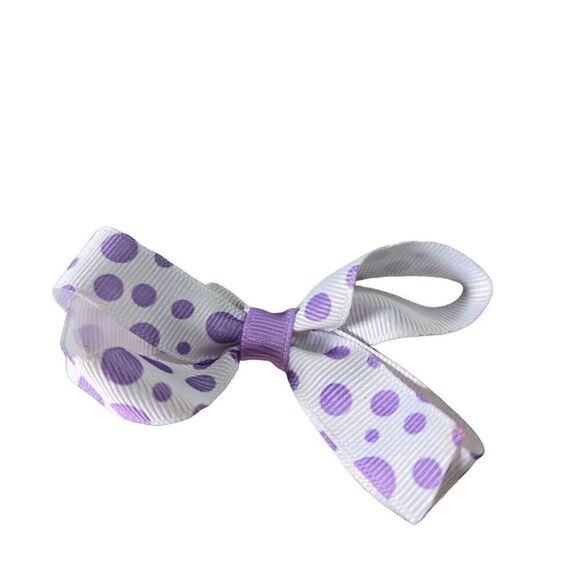 3 bows, 3". Purple polka-dot, lady bug and pink polka-dot - Picture 2 of 5